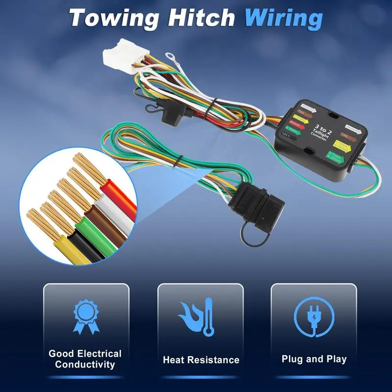4 Pin Trailer Wiring Harness American Version 20-25 Highlander Tow Hitch Wire Kit