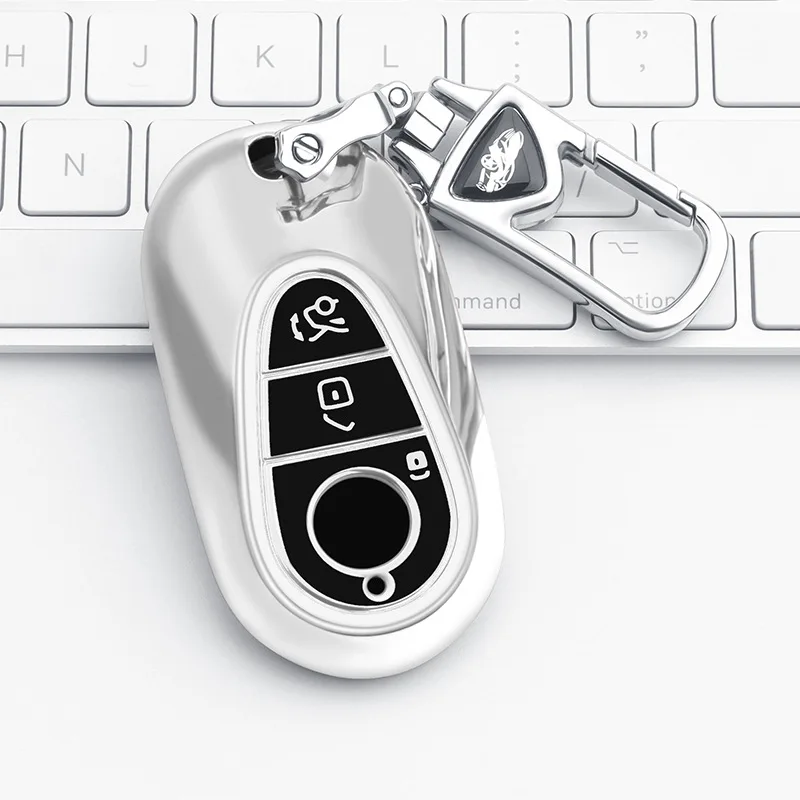 

TPU Style Car Key Case Cover Shell Fob For Mercedes Benz C E S Class W206 W223 W214 GLA GLB GLC CLA CLS E300 S450 S580 S500