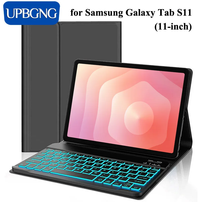 

Чехол-клавиатура для Samsung Galaxy Tab S11, 11 дюймов, клавиатура с подсветкой, 2025 г., защитный чехол для Tab S11 SM-X730, аксессуары