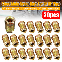 20Pcs High Quality Copper Male Short Brake Pipe Screw Nuts  for 3/16 Inch Metric Braking Tubes 10mm x 1mm