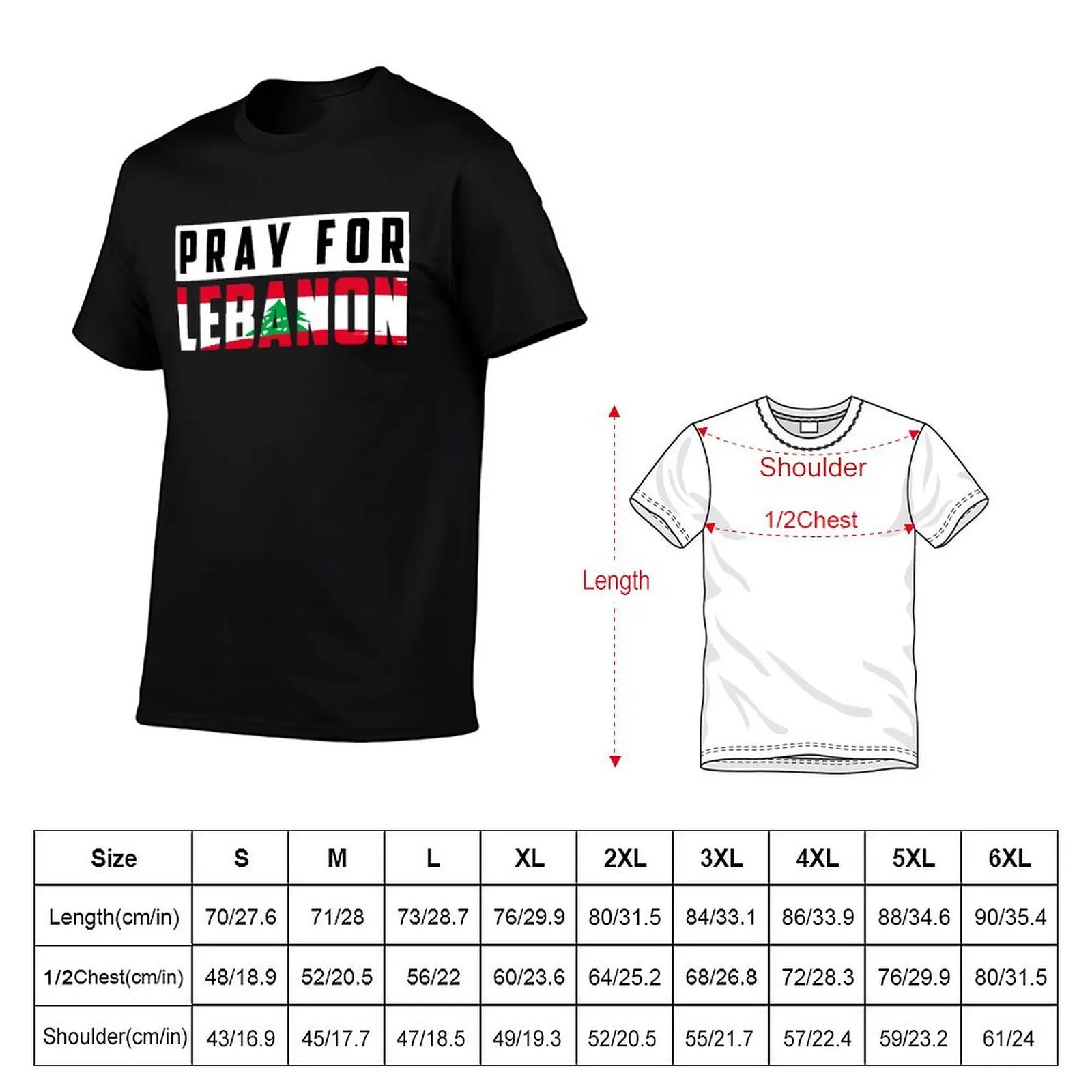 Pray For Lebanon - Beirut, Lebanon Flag T-Shirt Durable Work Wear T-Shirt