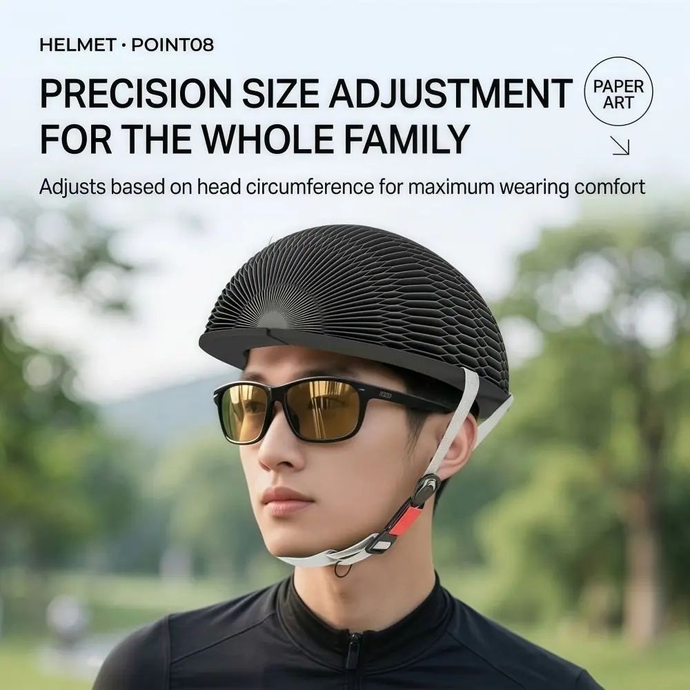 

Unique Breathable Foldable Paper Helmet Lightweight Hollowed-out Bicycle Helmet Sturdy Comfort Cycling Helmet Universal
