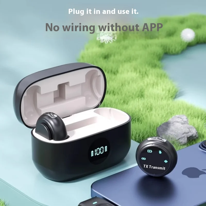 SOAIY MK.50 Lavalier Microphone Wireless Receiver Collar Style Live Streaming Equipment Anchor Recording Noise Reduction Mic