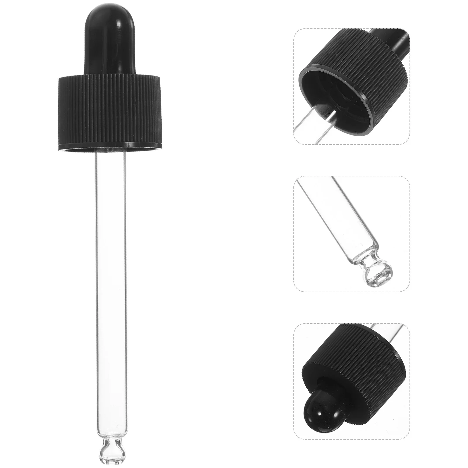 12 個のガラススポイト、滴下防止エッセンシャルオイルボトル、軽量で持ち運び可能、工芸品や科学実験用ガラススポイト