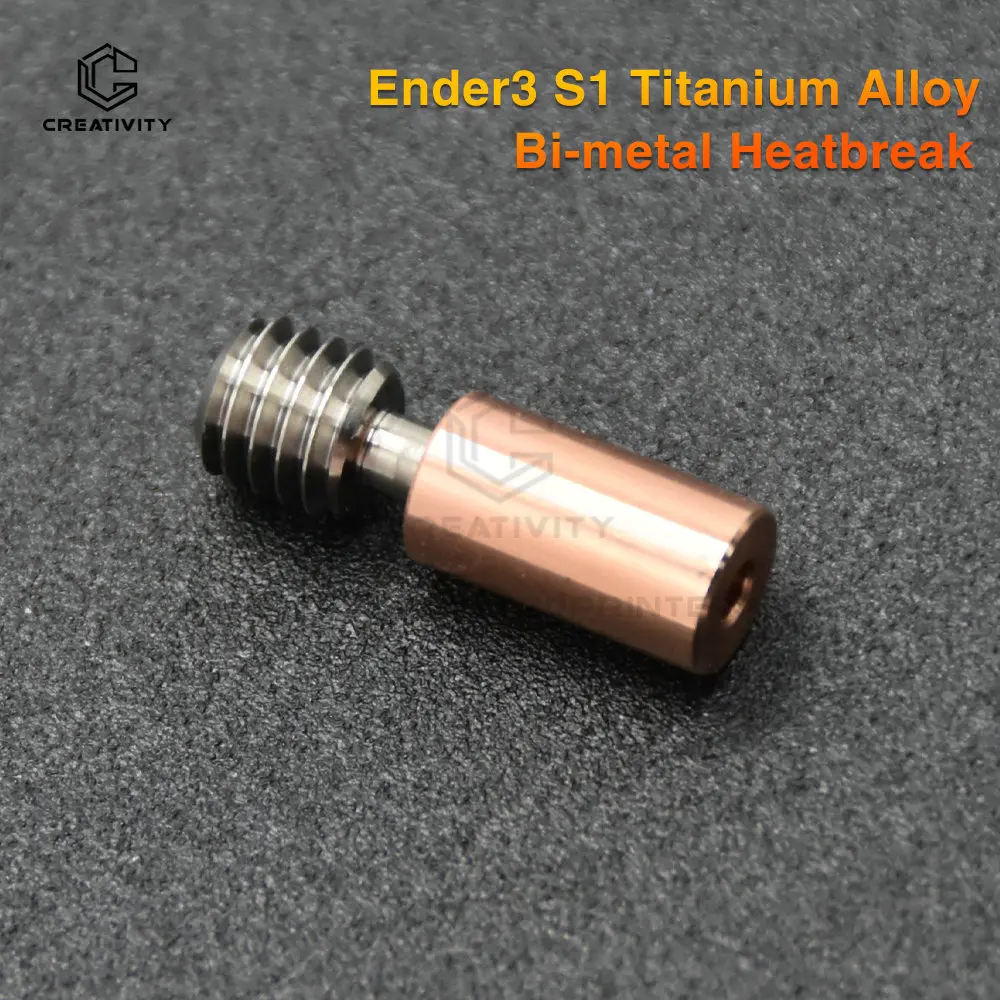 

Ender 3 S1 3D Printer Bimetal Heat Break Throat 1.75mm Copper Plating Titanium alloy For Ender3 S1 Pro Hotend 3D Printer