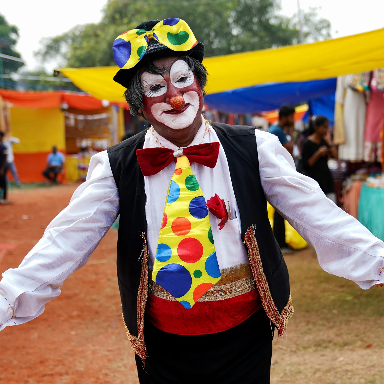 

2 Pcs Bow Tie Set Carnival Clown Costume Outfits Clothing Suit Halloween Costumes