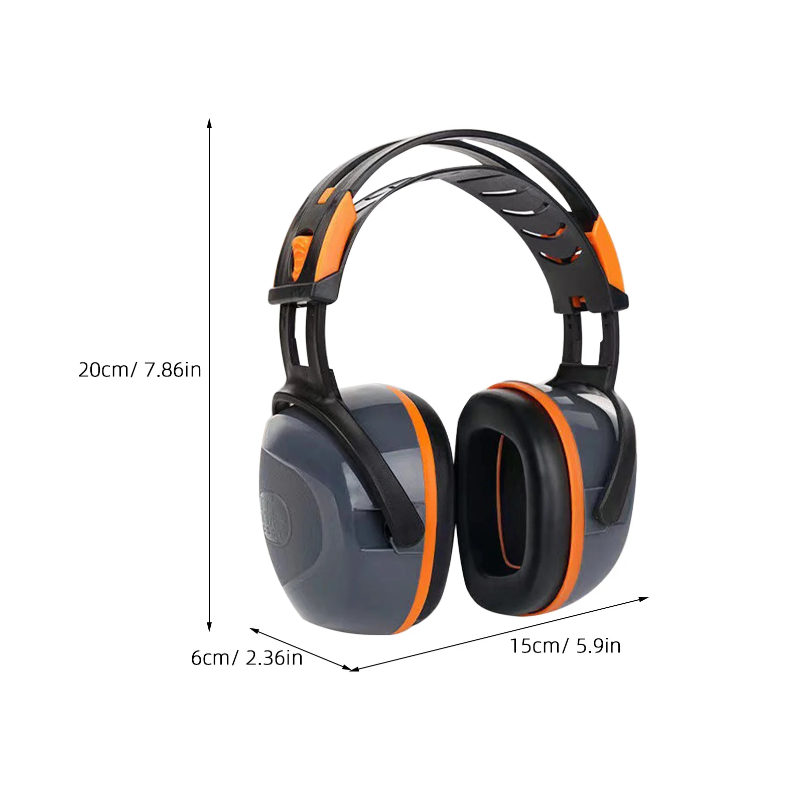 Noise Reduction Earmuff ABS Durable Noise Cancelling Headphone Padded Rotating Ear Cups for Hearing Protection Work Study
