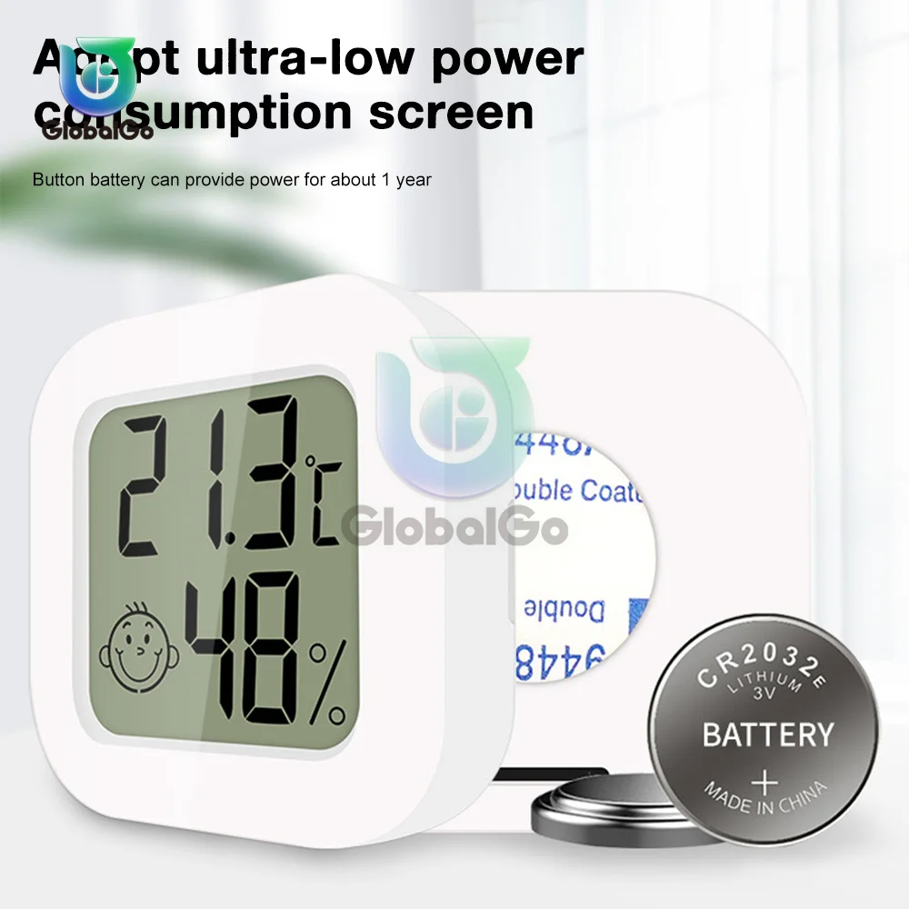 LCD ميزان الحرارة الرقمي الرطوبة غرفة داخلية الإلكترونية درجة الحرارة مقياس الرطوبة الاستشعار قياس محطة الطقس للمنزل