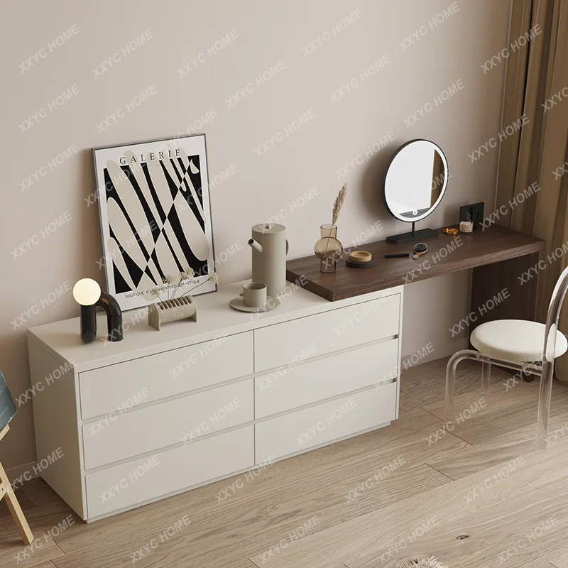 

Многофункциональный комбинированный шкаф для хранения LXBedroom: туалетный столик и прикроватная тумба, усовершенствованная модель
