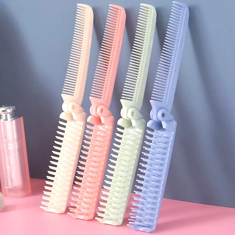 1Pc Portable Travel Hair Comb Brush Foldable Massage Hair Comb Anti Static Hairdressing Styling Tools