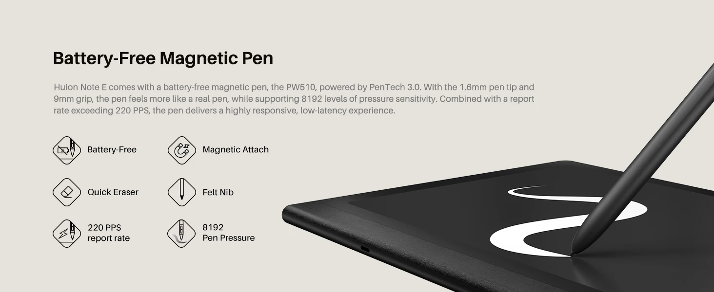 HUION Note E Standalone Android Tablet Electronic Notebook 8.4