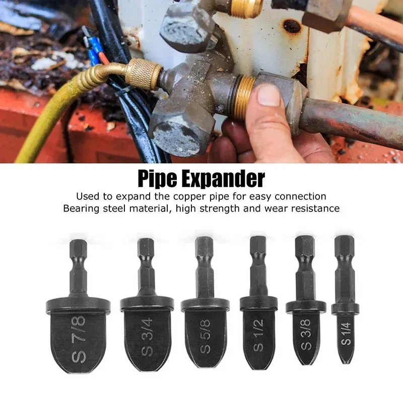 5/6/11Pcs HVAC Repairing Set Air Conditioner Copper Tube Expander with 7/8 3/4 5/8 1/2 3/8 1/4 Inch Copper Pipe Swaging Tool