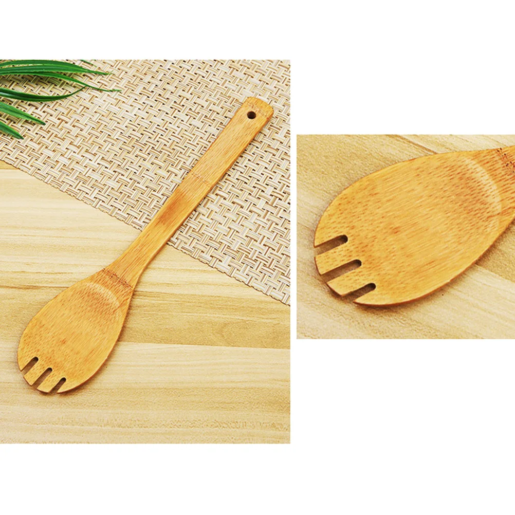 

5Pcs Bamboo Cooking Utensils Set Wooden Spoons Spatulas Eco Friendly Nonstick Pan Safe Kitchen Tools Bamboo Kitchen Utensils