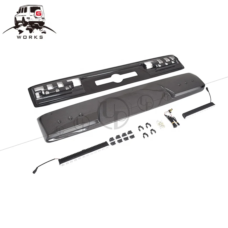 

STLF2019 Year G Class W464 G63 G350 G500 G550 Dry Carbon Front Roof Spoiler for W463A W464 Roof Spoiler With LED Lights