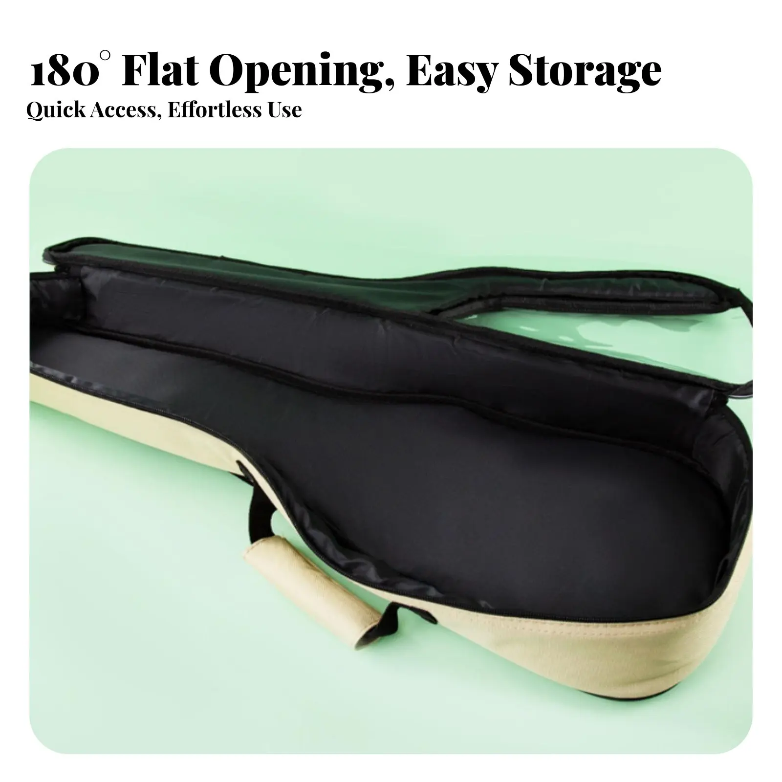Ukulele Backpack Thick Padding Padded Ukulele Backpack 4-String Guitar Bag Adjustable Straps Musical Instrument Accessory