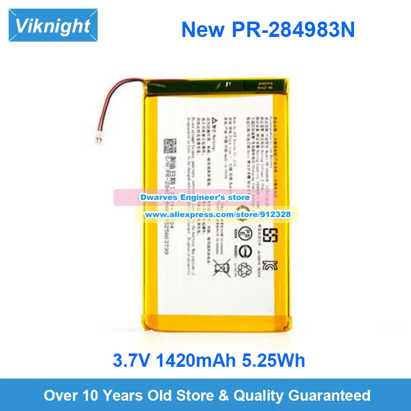 

New PR-284983N Battery 3.7V 1420mAh 5.25Wh for Nook Glowlight Nook Glowlight Plus 2015 BNRV510 Laptop Battery