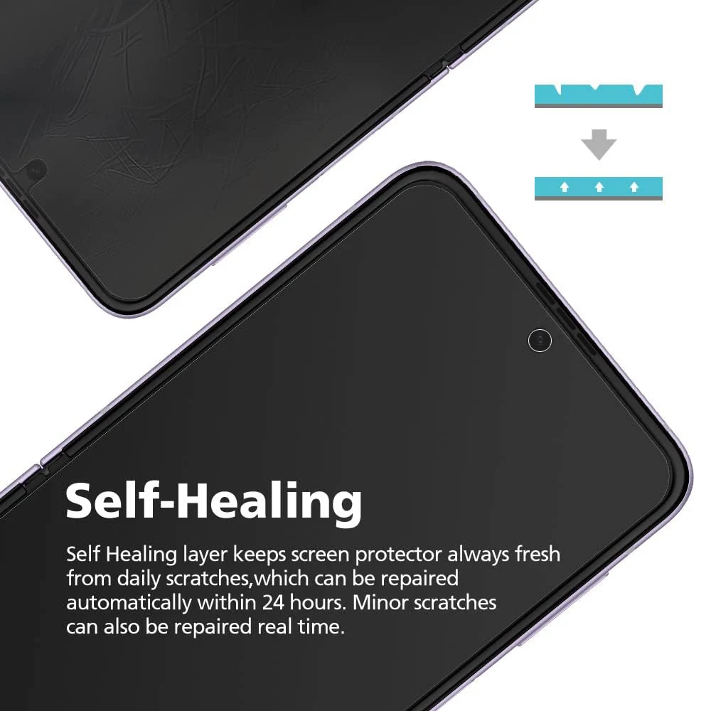 Glänzende Hydrogel-Displayschutzfolie für Samsung Galaxy Z FLIP 7 6 7FE Vordere Abdeckung TPU-Schutzfolie für Galaxy Z Flip 6 Flip7 FE – Detail 2
