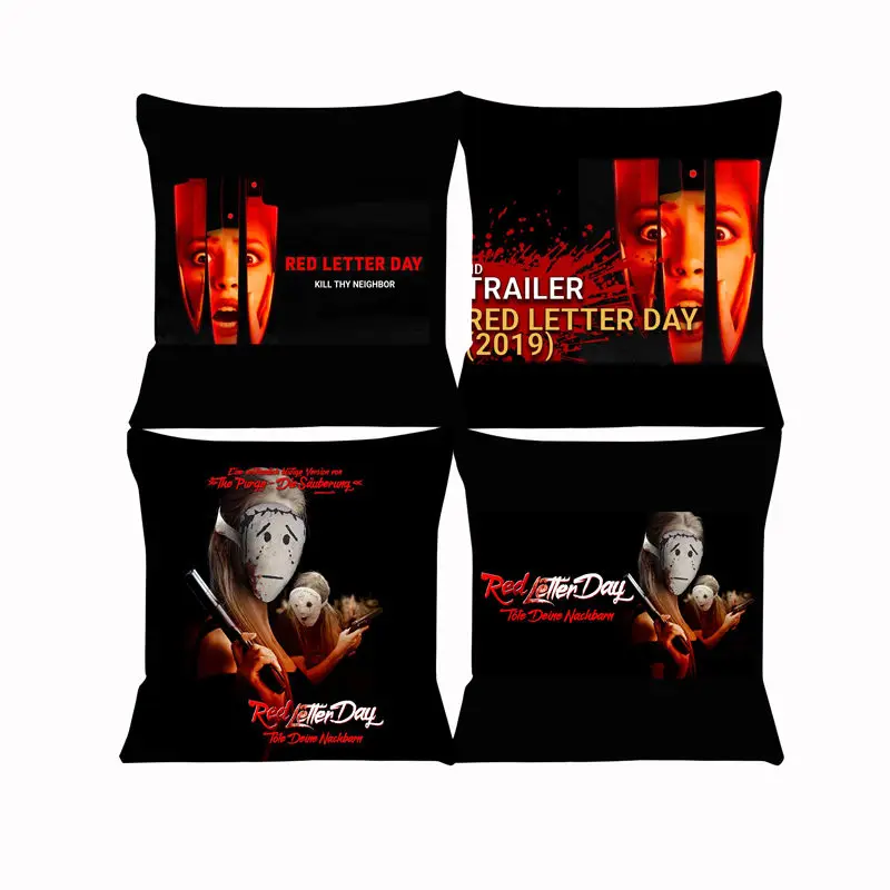 

Red Letter Day Cushion Cover for Sofa Pillow Case Cover Seat Car Throw Pillowcase 45X45cm For Home Decorative SJ-459