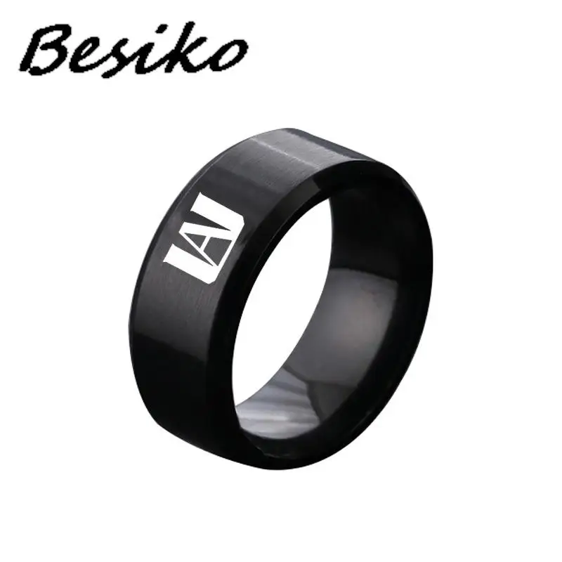 Besiko Anime My Hero Academia Ring Cosplay Prop Men Stainless Steel Little Finger Rings Jewelry Anime Fans Gifts Dropshipping