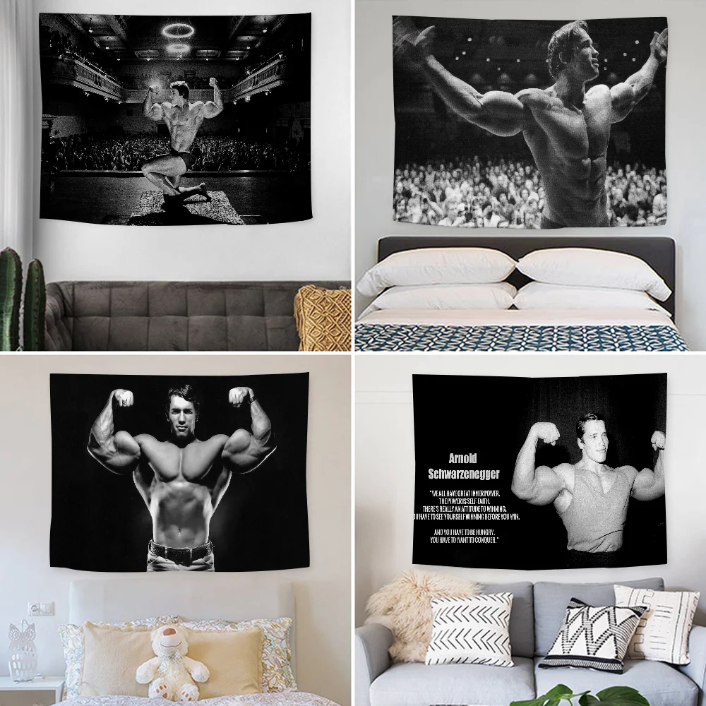 

Arnold S-Schwarzenegger Tapestry Decoration party Background Hanging Cloth Bedroom Tapestry Room Decor Aesthetic