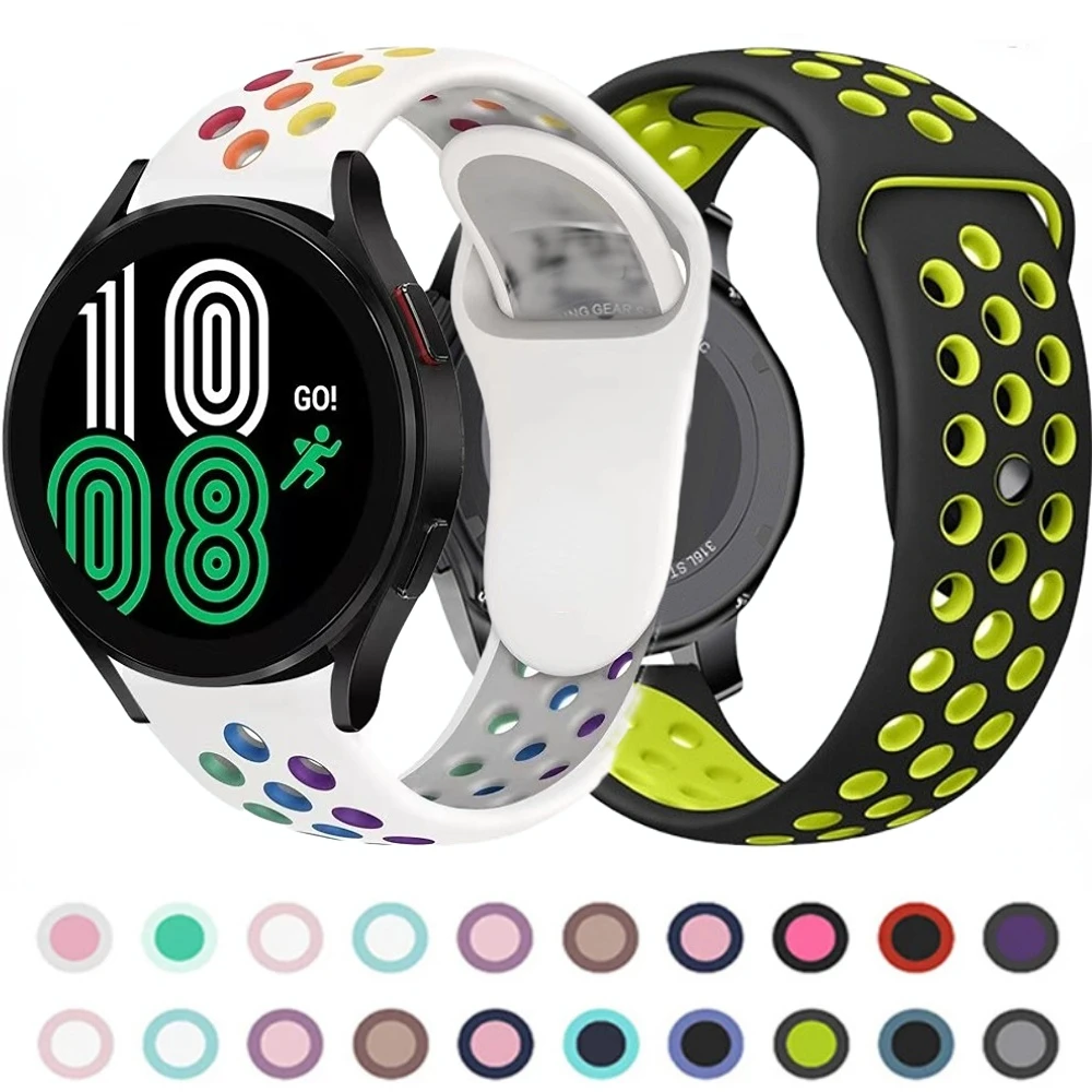 

20mm 22mm Silicone Strap for Samsung Galaxy Watch 5/4/3/Gear S3/Active 2/Huawei Watch 3/GT/2/2e Sport Wristband for Amazfit GTR