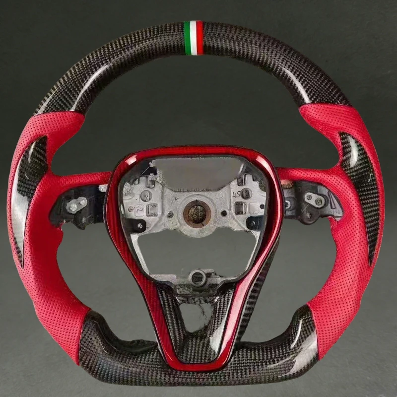 Factory Direct Sales Carbon Fiber Steering Wheels for 8th Camry 2012-2024 High-quality Sport Steering Wheel with Thumb Patch