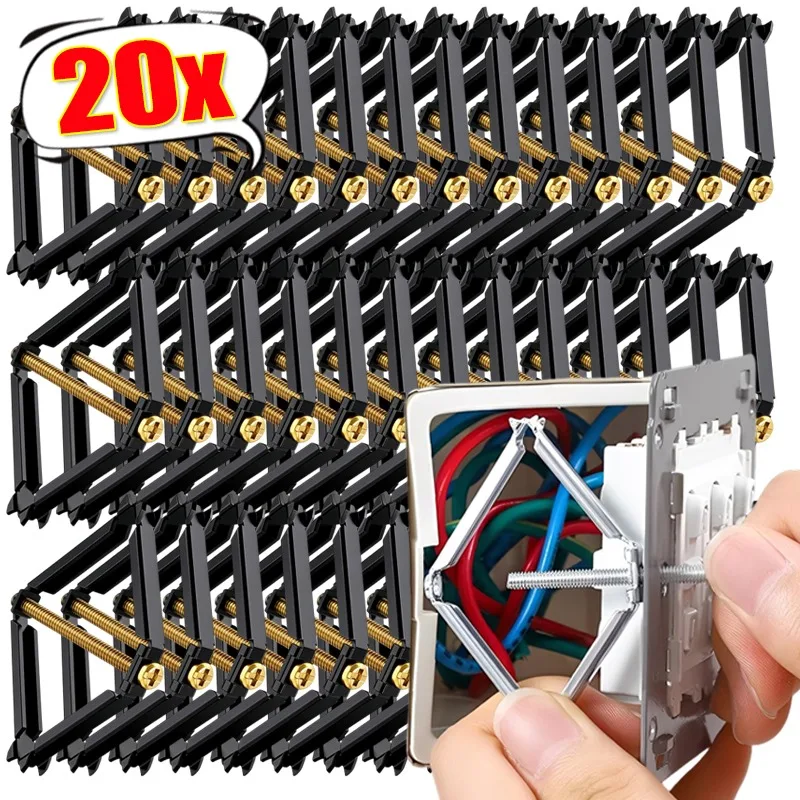 86mm Cassette Repairer Dark Box Switch Old Socket Boxes Replacement Fixing Support Wall Bottom Box Restorer Support Rod Tools
