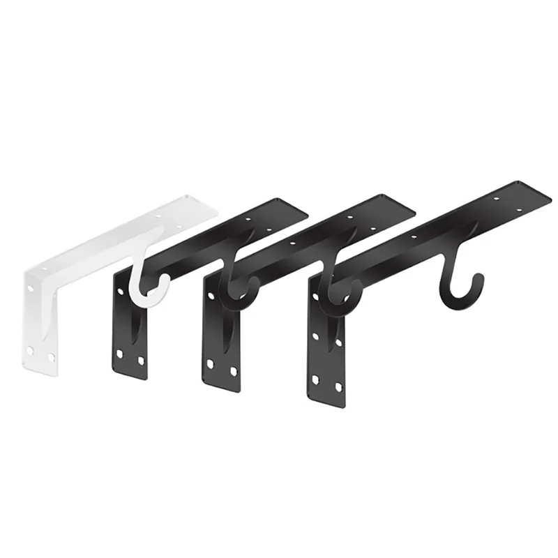 Triangle Bracket Heavy-duty Bracket With Hooks Wall Mounted Load-bearing Bracket Wardrobe Suspended Support Layer Board Bracket