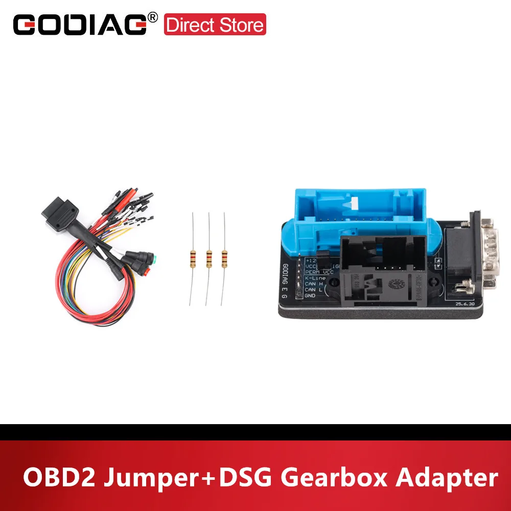 

GODIAG MQB Data Collector ELV/TCM Адаптер коробки передач DSG + перемычка OBD2 с полным протоколом