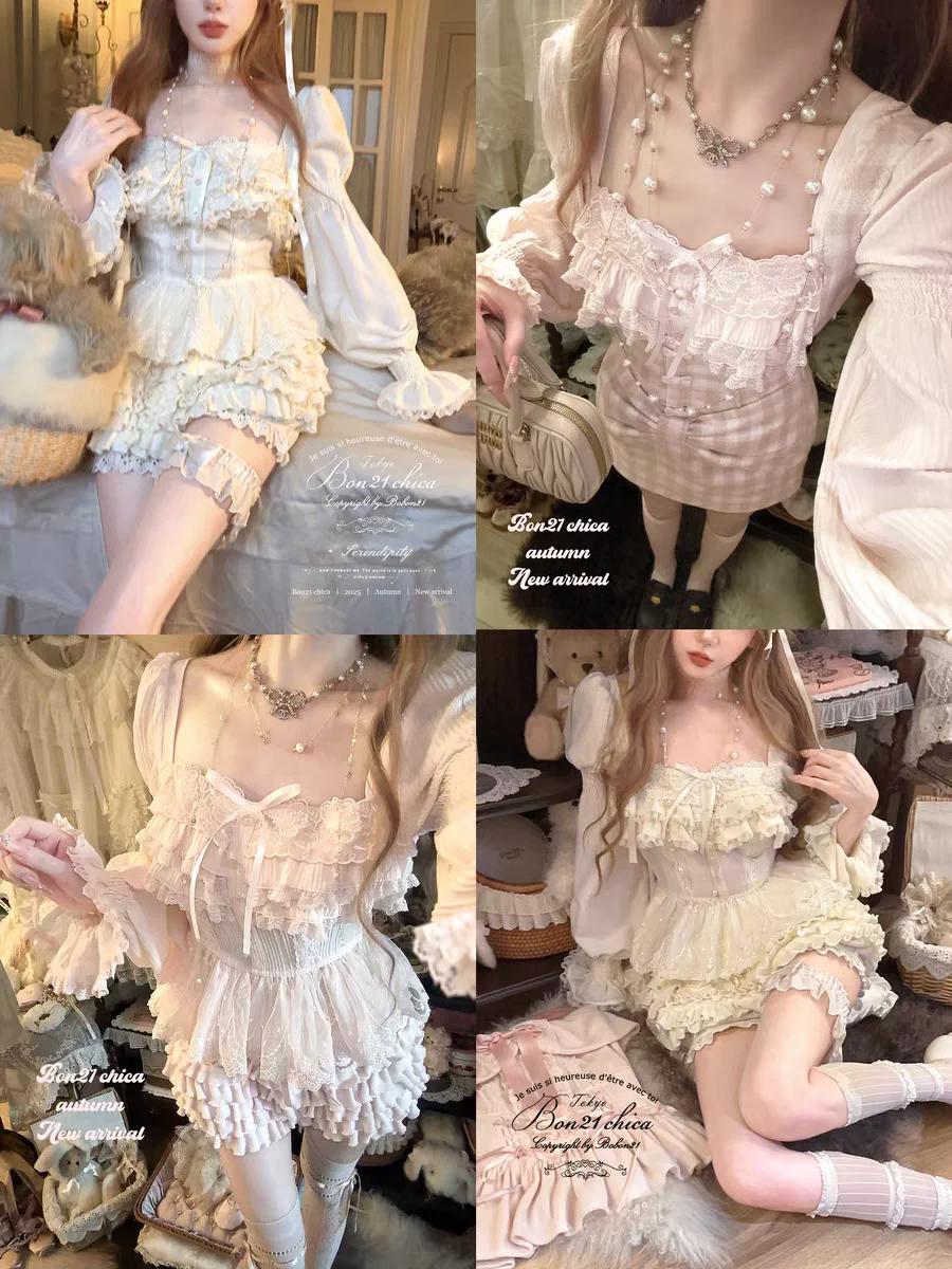 Prinzessin Sweet Lolita Shirt Bobon21 Angel Whispering Lace Retro Langarm Puppenhemd T2426