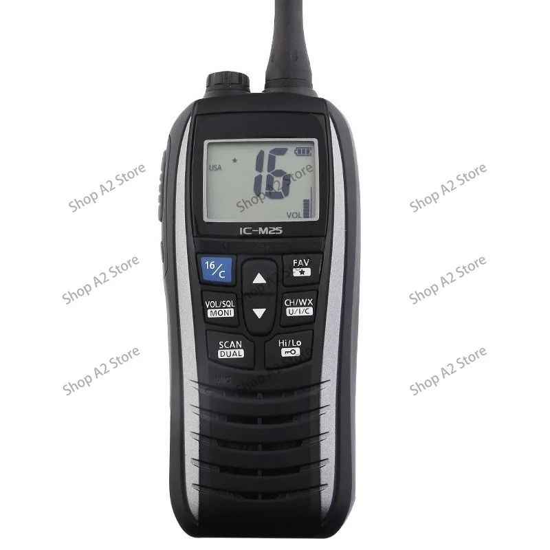 Marine Handheld VHF Walkie Talkie, IPX7 Waterproof Floating Two‑Way Radio for Boating Ship Maritime Communication