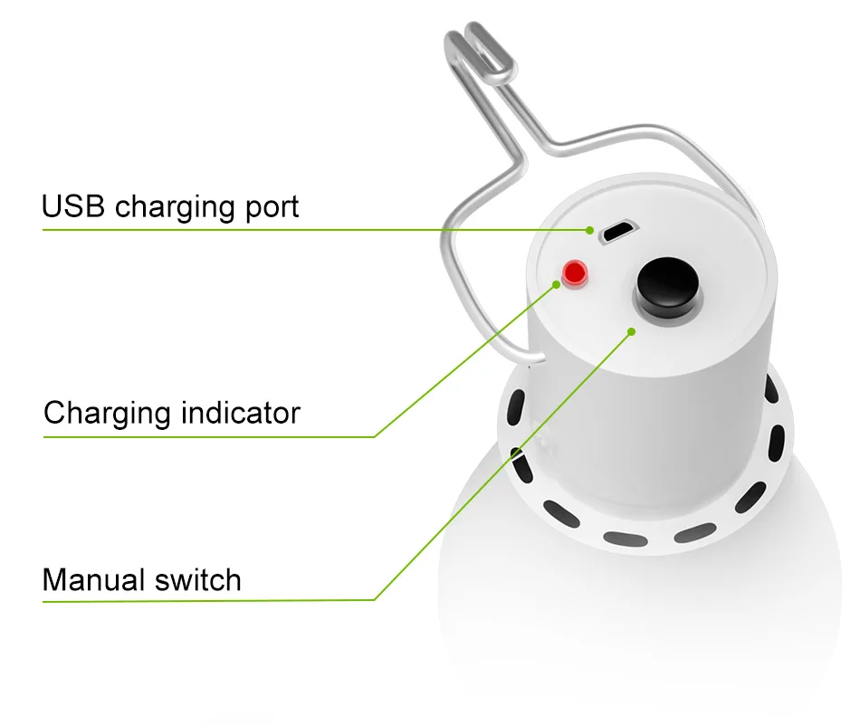 15W LED Rechargeable Bulb Solar Light Bulb IP65 Waterproof Solar Powered Lamp for Outdoor Camping Home Emergency Lighting