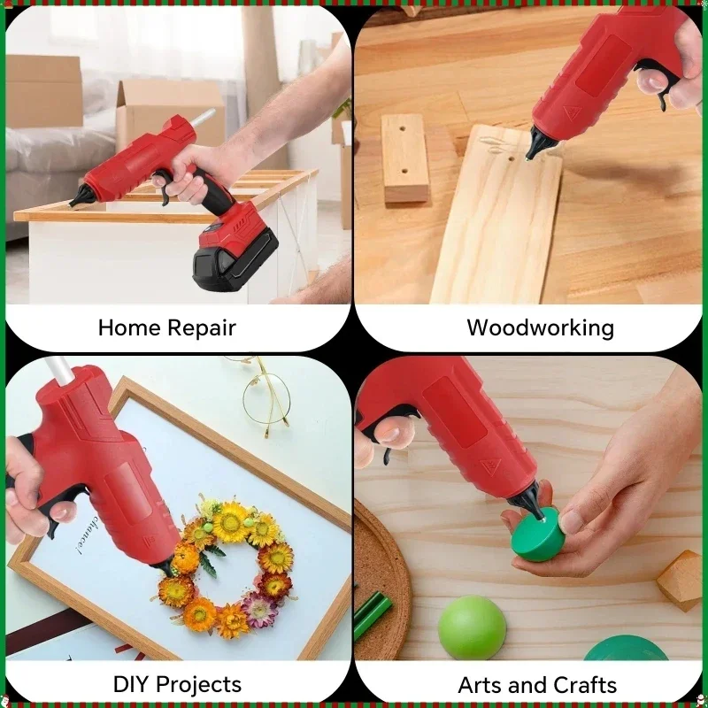 VESMATITY Handheld Electric Hot Glue Gun For Milwaukee 18V Battery Rapid Heat DIY Craft Repair Tool Portable