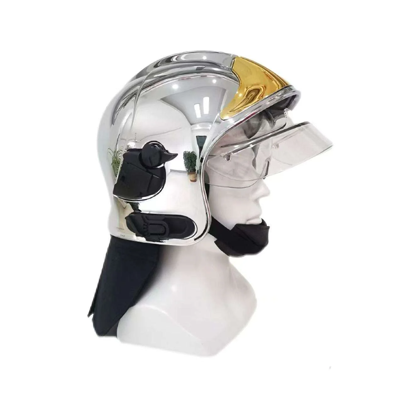 Casco de Bombero ABS al por Mayor con Capa Ignífuga, Casco de Seguridad para Rescate, Bomberos, Construcción y Forestal