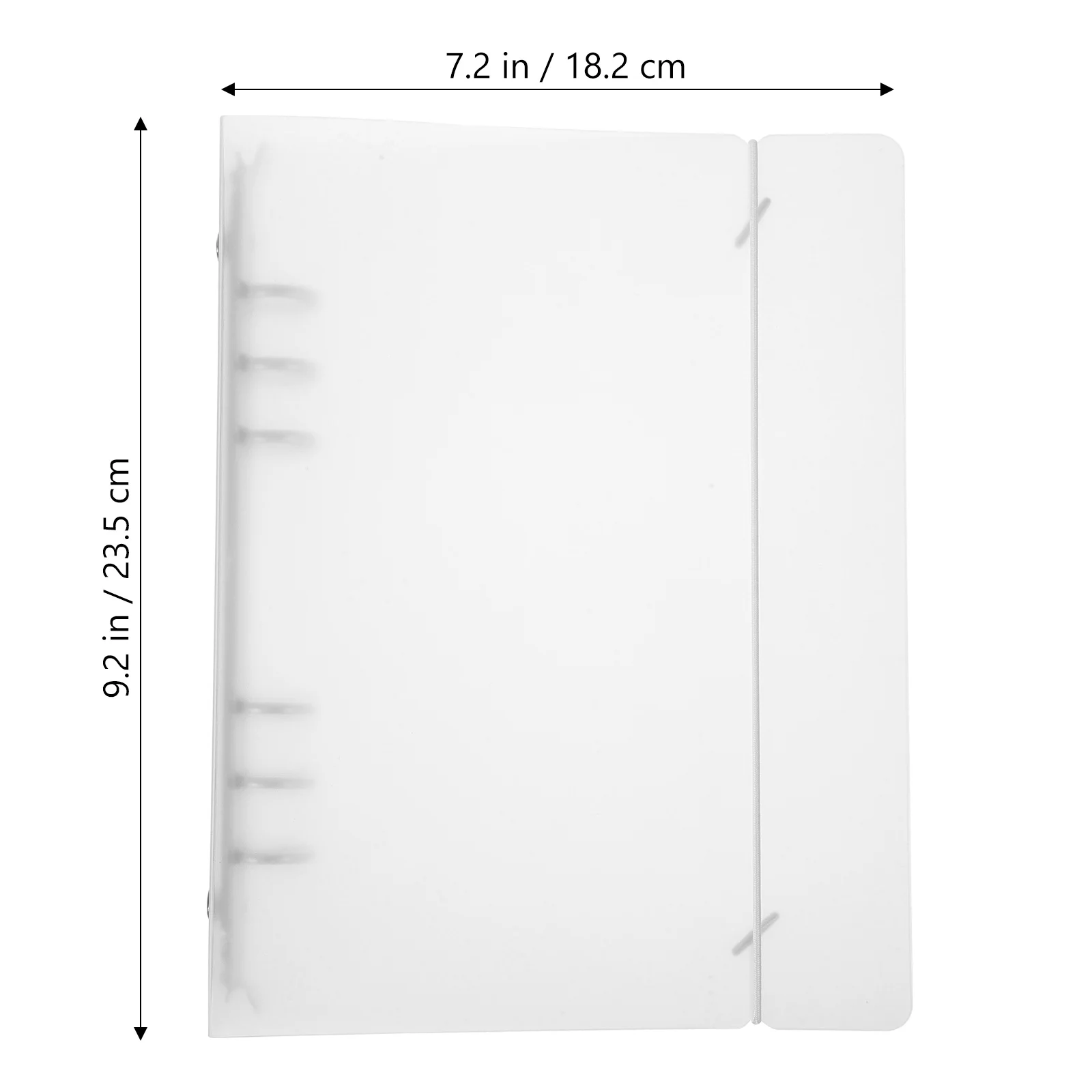 2 pçs a5 transparente folha solta pasta núcleo capa nota livro diário planejador anel de metal substituível escritório & material escolar papelaria