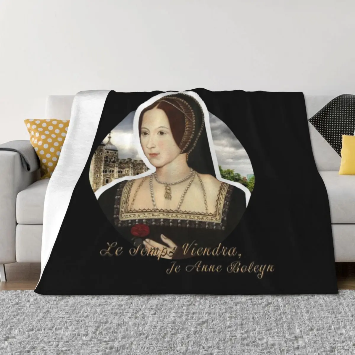 Anne Boleyn Quote Throw Blanket Bed linens manga Soft Plush Plaid Polar Blankets