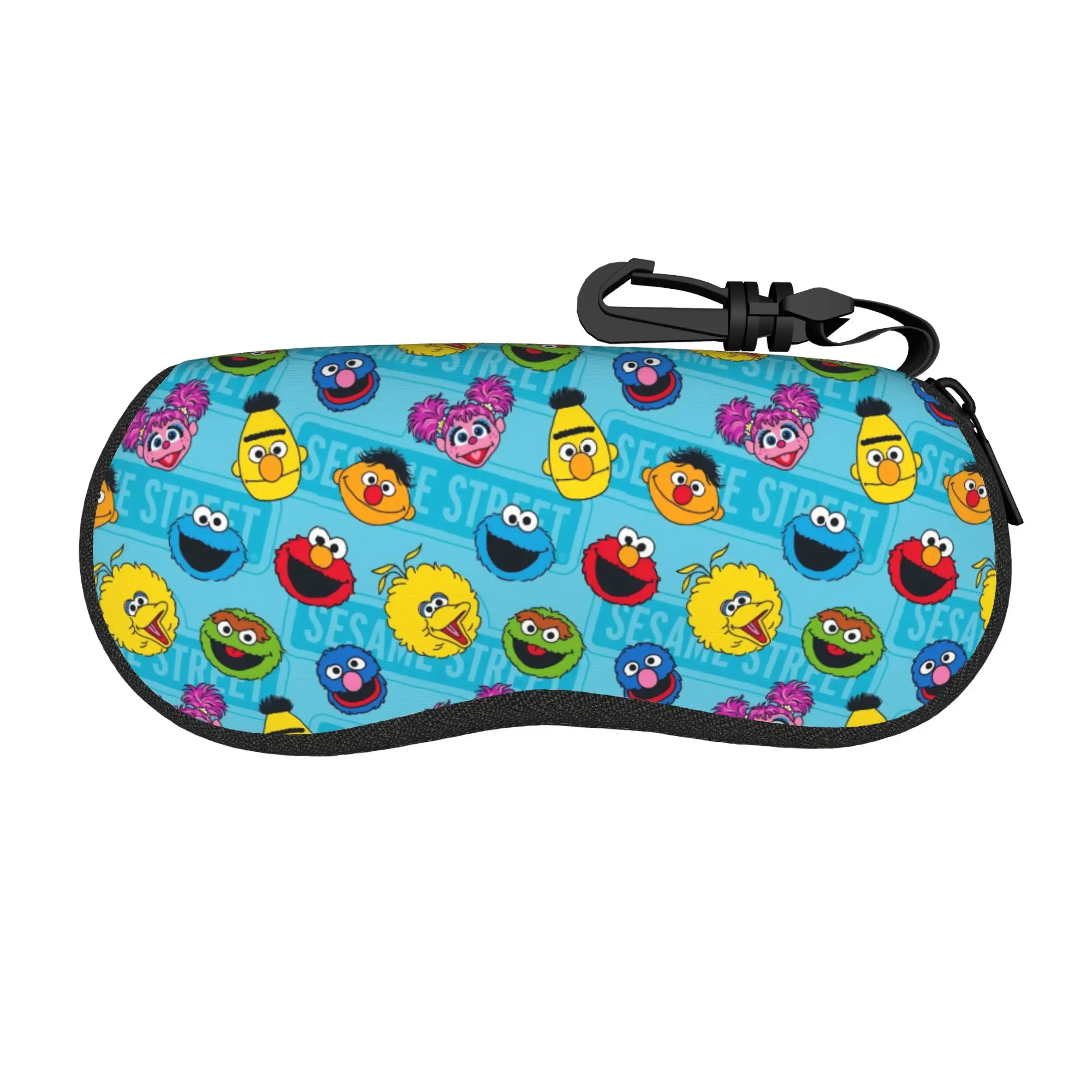 

Sesames Streets Cartoon Glasses Case Men Women Convenient Zipper Cookie Monster Glasses Protector Gift Eyeglasses Box