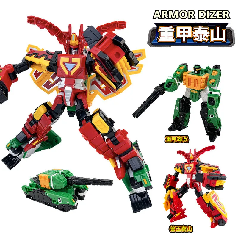 

Korea Cartoon Deformed Car Robot Hello Carbot Action Figures King Oizer Armor Force New Transforming Toys Model Gifts