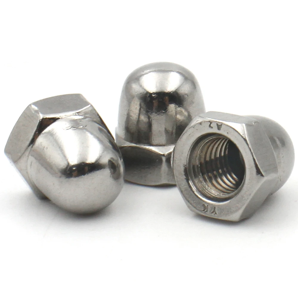 1/2/5/10/25/50pcs M3 M4 M5 M6 M8 M10 M12 M14 M16 304 201 Stainless Steel Dome Cap Nut Acorn Hex Nut Blind Nut for Bolts DIN1587