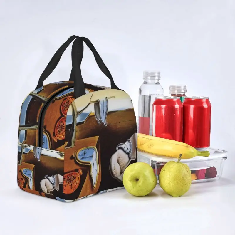 Salvador Dali The Persistence Of Memory Insulated Lunch Bags for Camping Travel Artist Portable Thermal Cooler Lunch Box Women