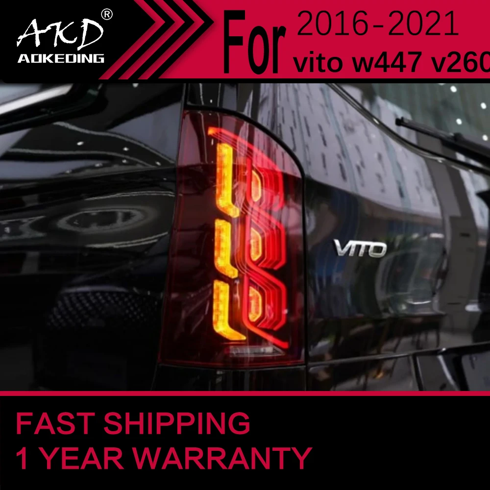 

Car Lights for Benz VITO V250 V260L LED Tail Light 2016-2021 W447 Rear Stop Lamp Brake Signal DRL Reverse Automotive Accessories