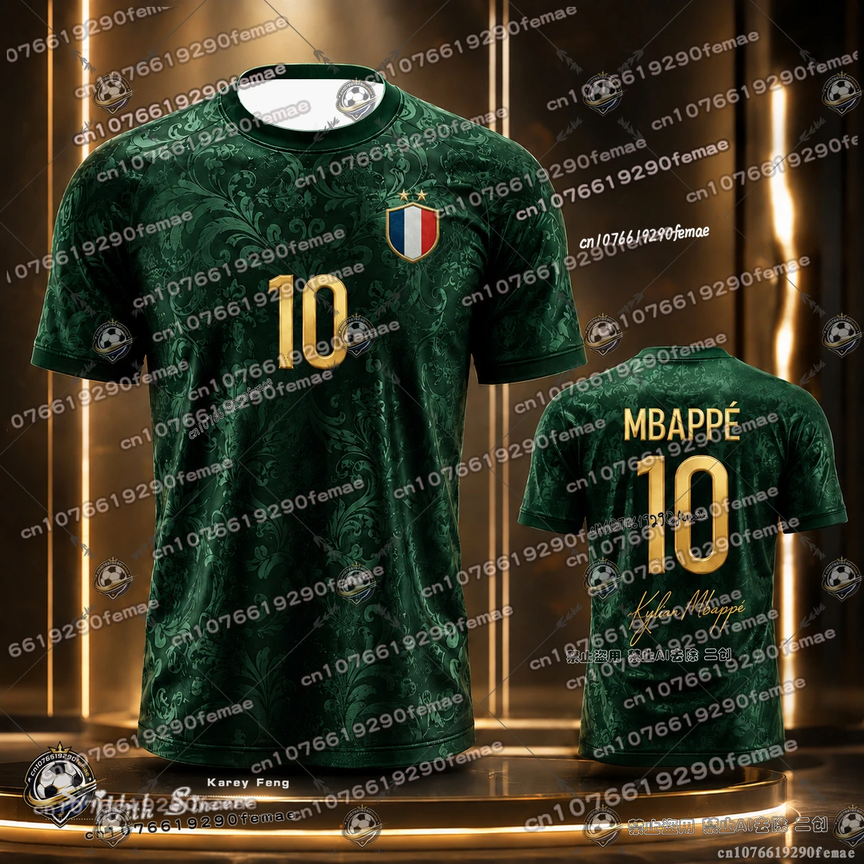 Neues 2026 Mbappé Nr. 10 Fußballtrikot, Fan-Kollektion, Trikot im Fußballspieler-Stil, atmungsaktiv, schnelltrocknend, für Kinder und Erwachsene, Unisex – Detail 5