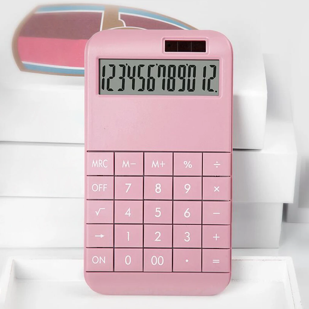 Kantoor Financiën Rekenmachine Calculat Plastic Solar Computer Business Finance Kantoor Rekenmachine 12-Bit Desktop Rekenmachine