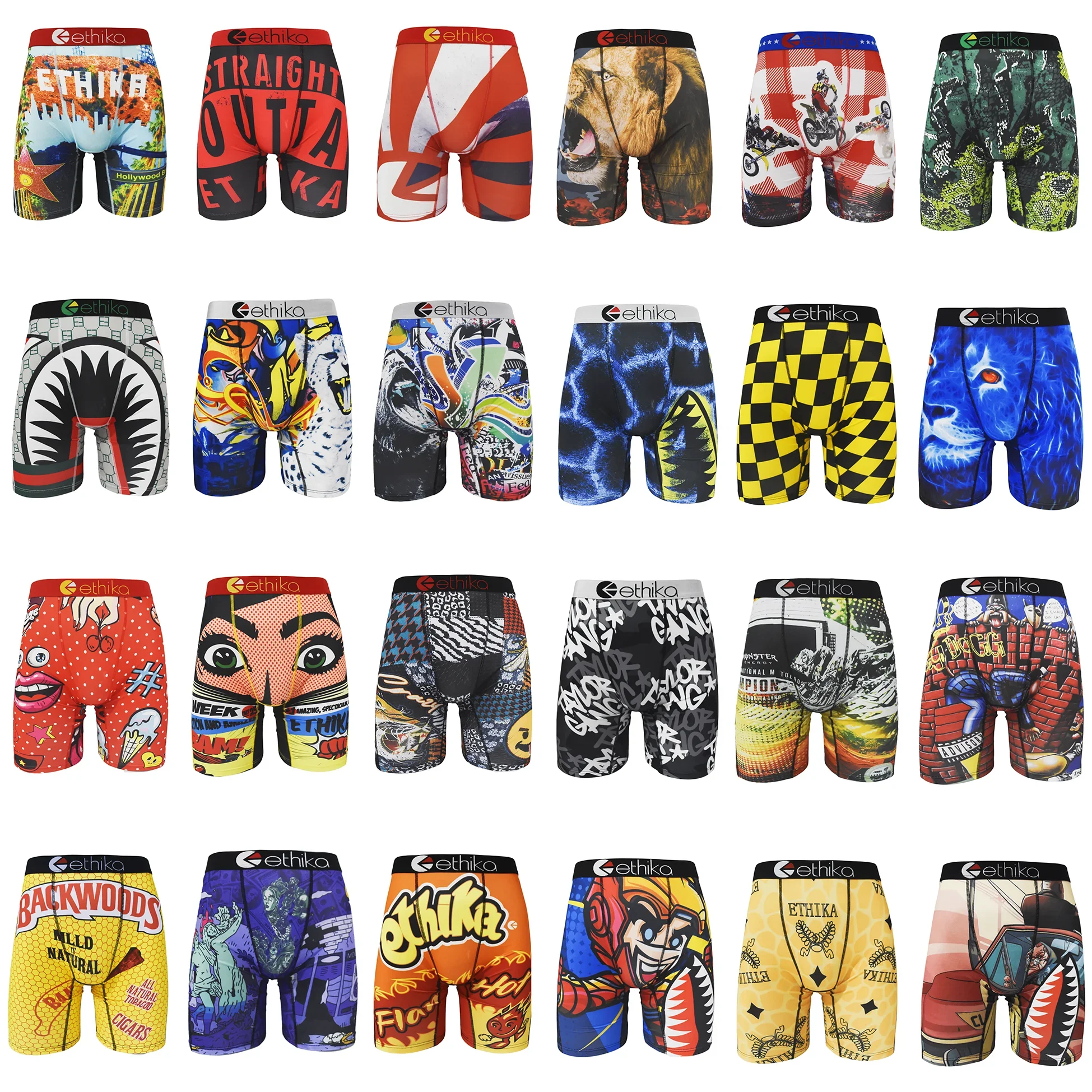 

Сексуальное мужское нижнее белье, дышащие сексуальные мужские трусы-боксеры, 2024, модные шорты-боксеры с принтом, трусы, большие размеры S-XXXL