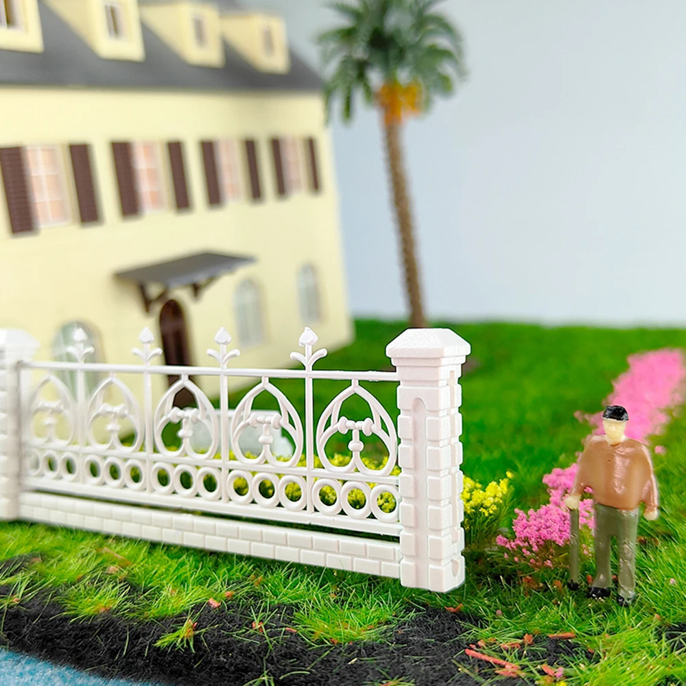 Mini Fence Model Railway Barrier Diorama Terrain Accessories Train Scene Detailing Diorama Fence Barrier Villa Fence DIY Kit