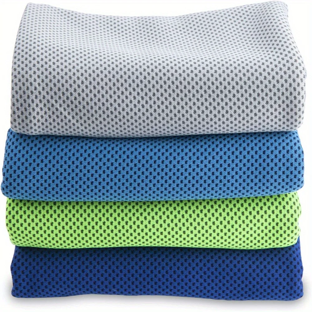 4pcs/pack 40x12 Inch Ice Towels Microfiber Soft Breathable Cooling Chilly Towels for Yoga Sport Gym Workout - Stay Cool