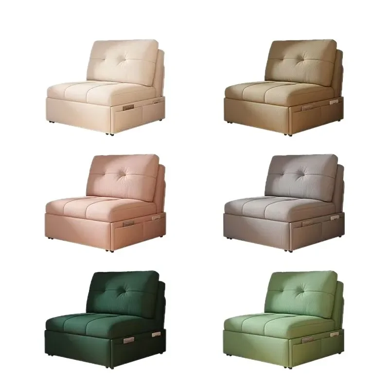 

Sofa bed Cream wind small apartment dual-purpose living room Internet celebrity with the same telescopic balcony Multifunctional