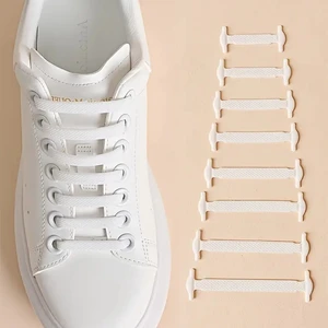 New 16Pcs Elastic Shoe Laces All Sneakers Silicone Stretch Shoelaces Unisex Fashion No Tie Shoelace Rubber Band Shoelaces