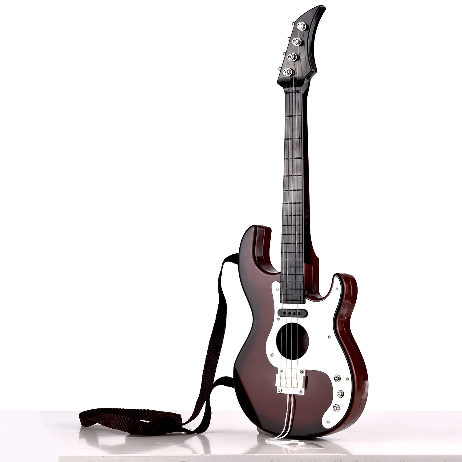 Children Simulation Bass Guitar 4-String Mini Musical Instrument Educational Guitar Bass Toy for Kids Beginners 19 inches