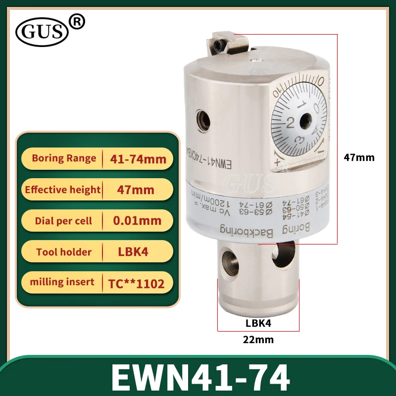 CBH EWN Fine Boring Head EWN20 EWN25 EWN32 EWN41 EWN53 EWN68 Adjustable Boring Tool Holder Lathe Milling Bore CKB1 2 3 4 5 6 LBK